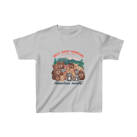 Great Smoky Mountains National Park Adventure Awaits Kids Heavy Cotton™ Tee