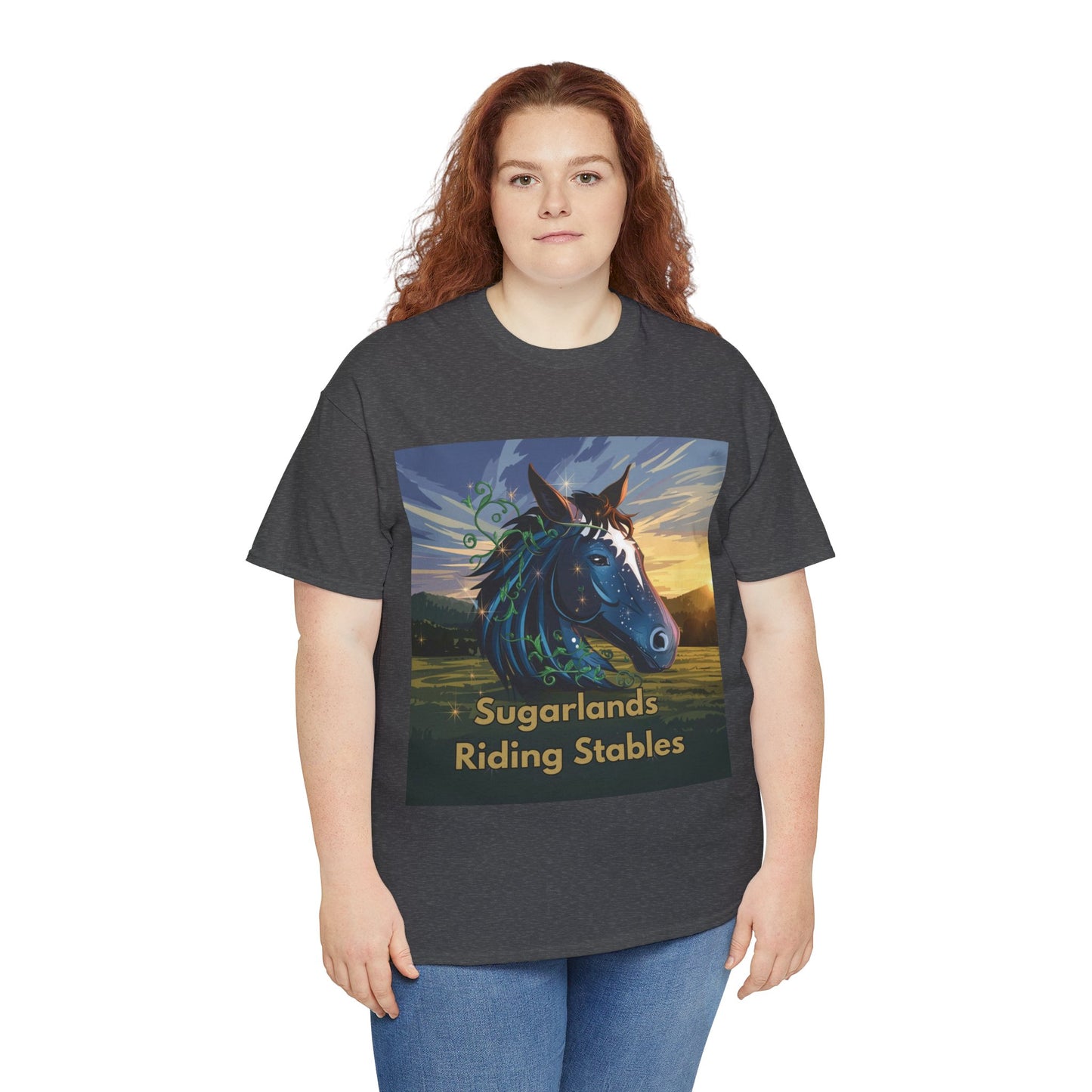 Sugarlands Riding Stables Horse Head Unisex Heavy Cotton Tee