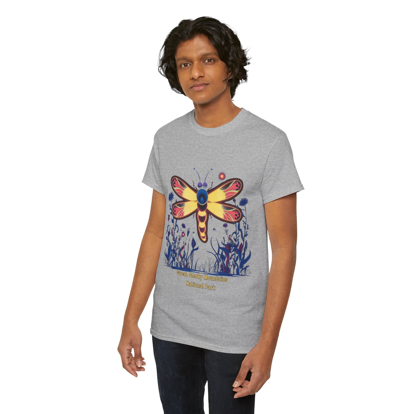 Great Smoky Mountains National Park Dragonfly, Unisex Heavy Cotton Tee