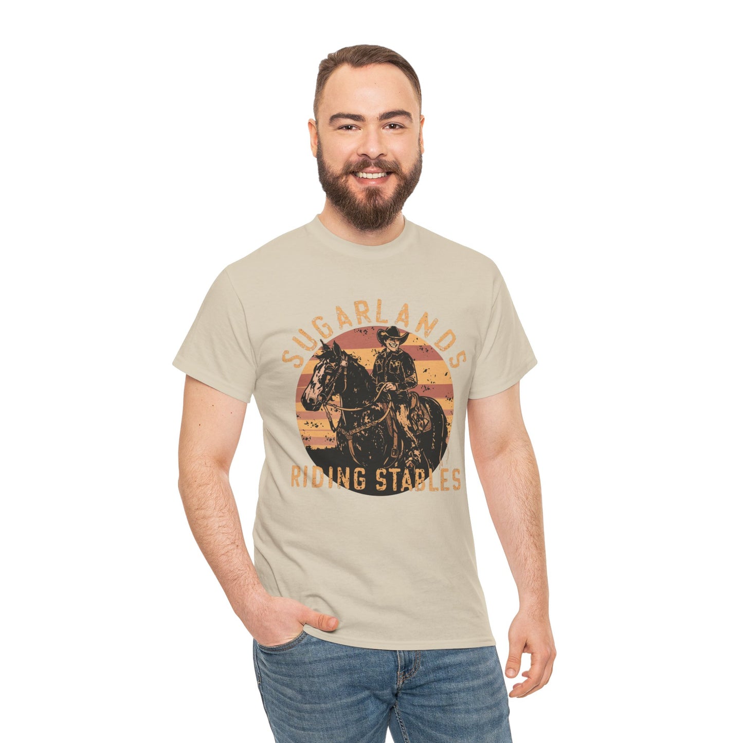 Sugarlands Riding Stables Cowboy Unisex Heavy Cotton Tee