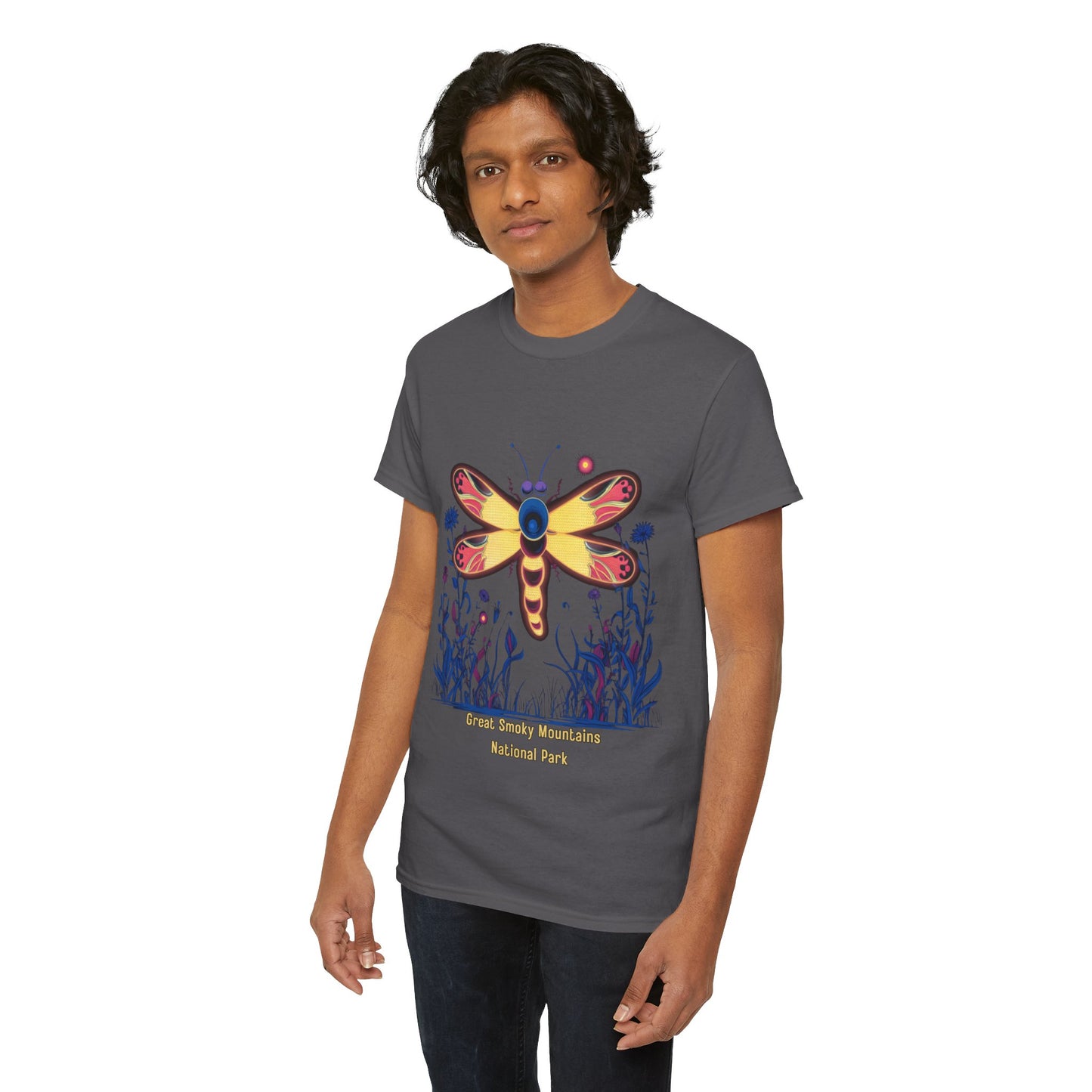 Great Smoky Mountains National Park Dragonfly, Unisex Heavy Cotton Tee