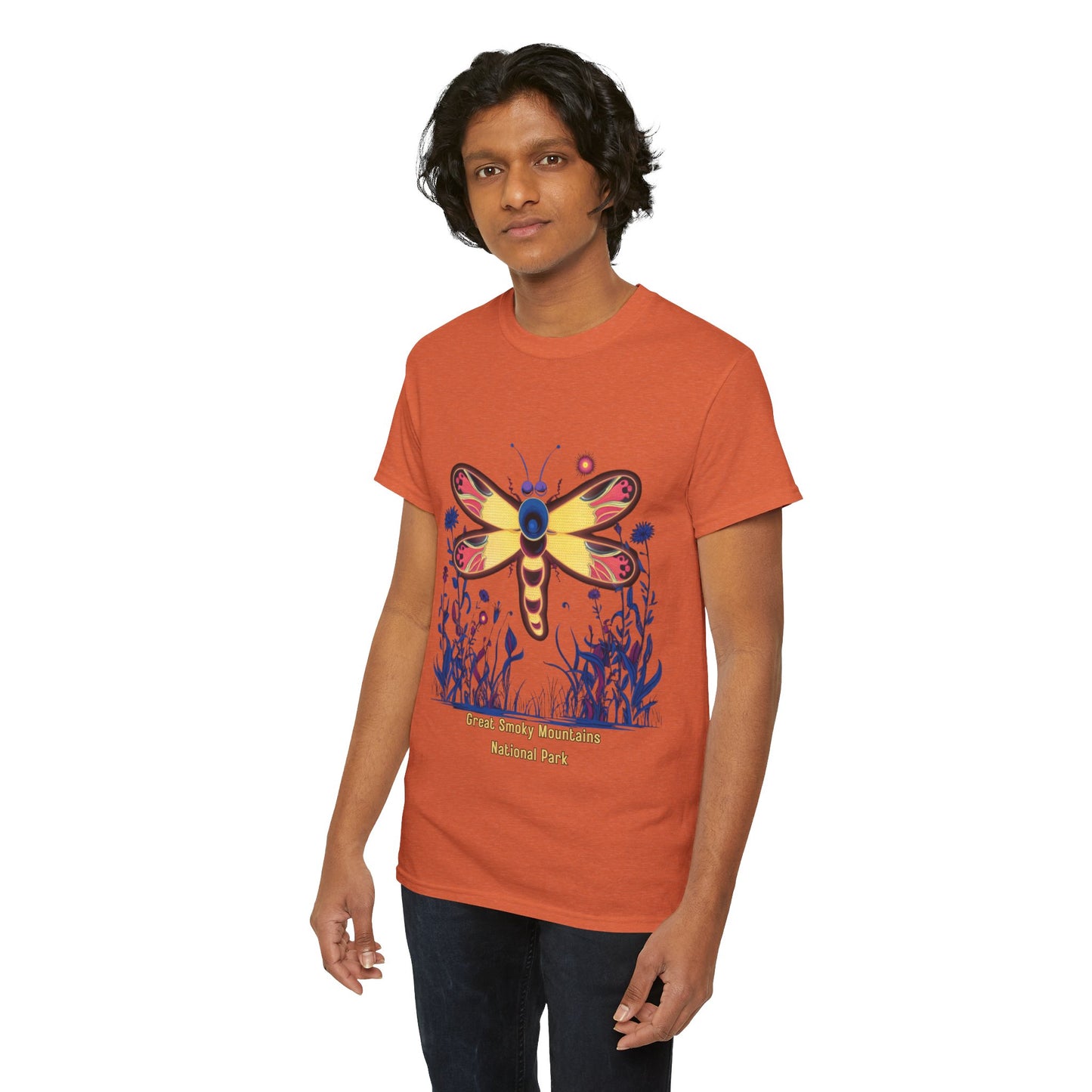 Great Smoky Mountains National Park Dragonfly, Unisex Heavy Cotton Tee