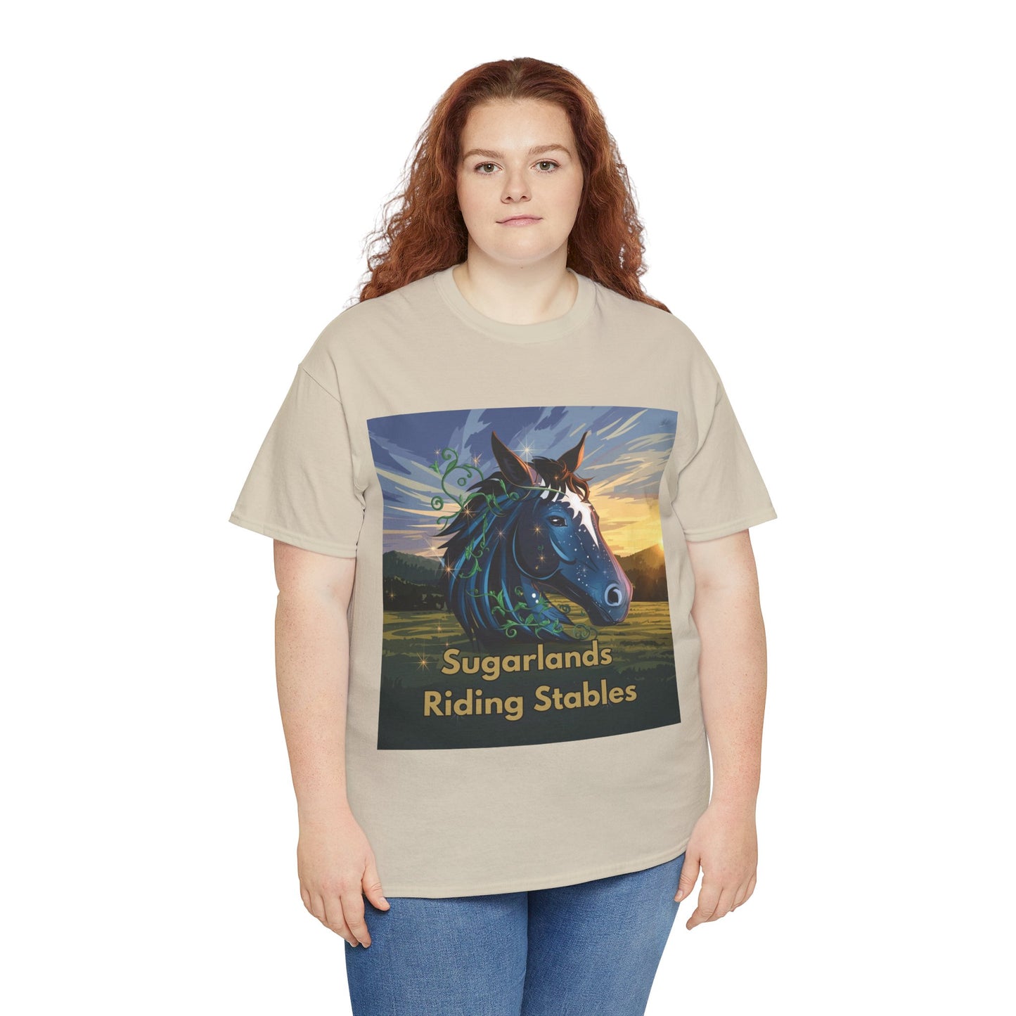 Sugarlands Riding Stables Horse Head Unisex Heavy Cotton Tee