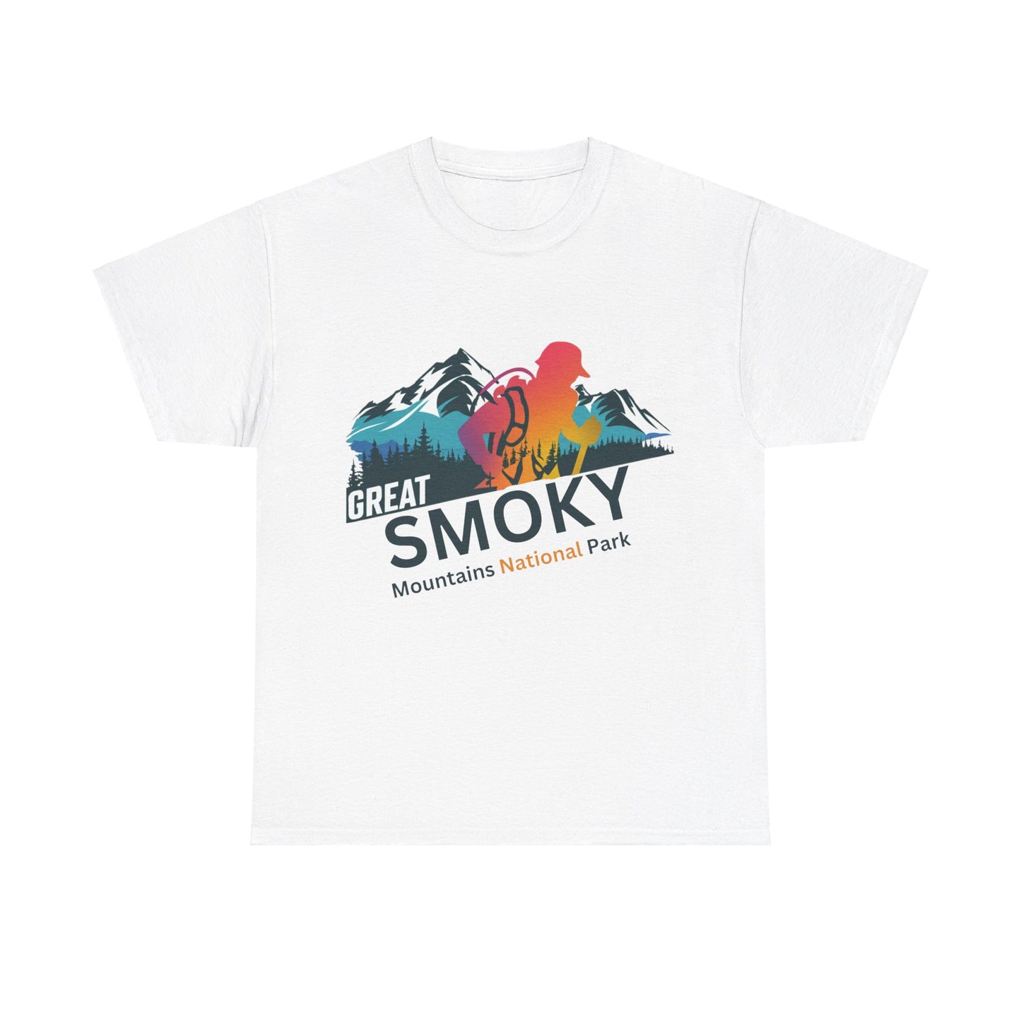 Great Smoky Mountains National Park Hiker Unisex Heavy Cotton Tee