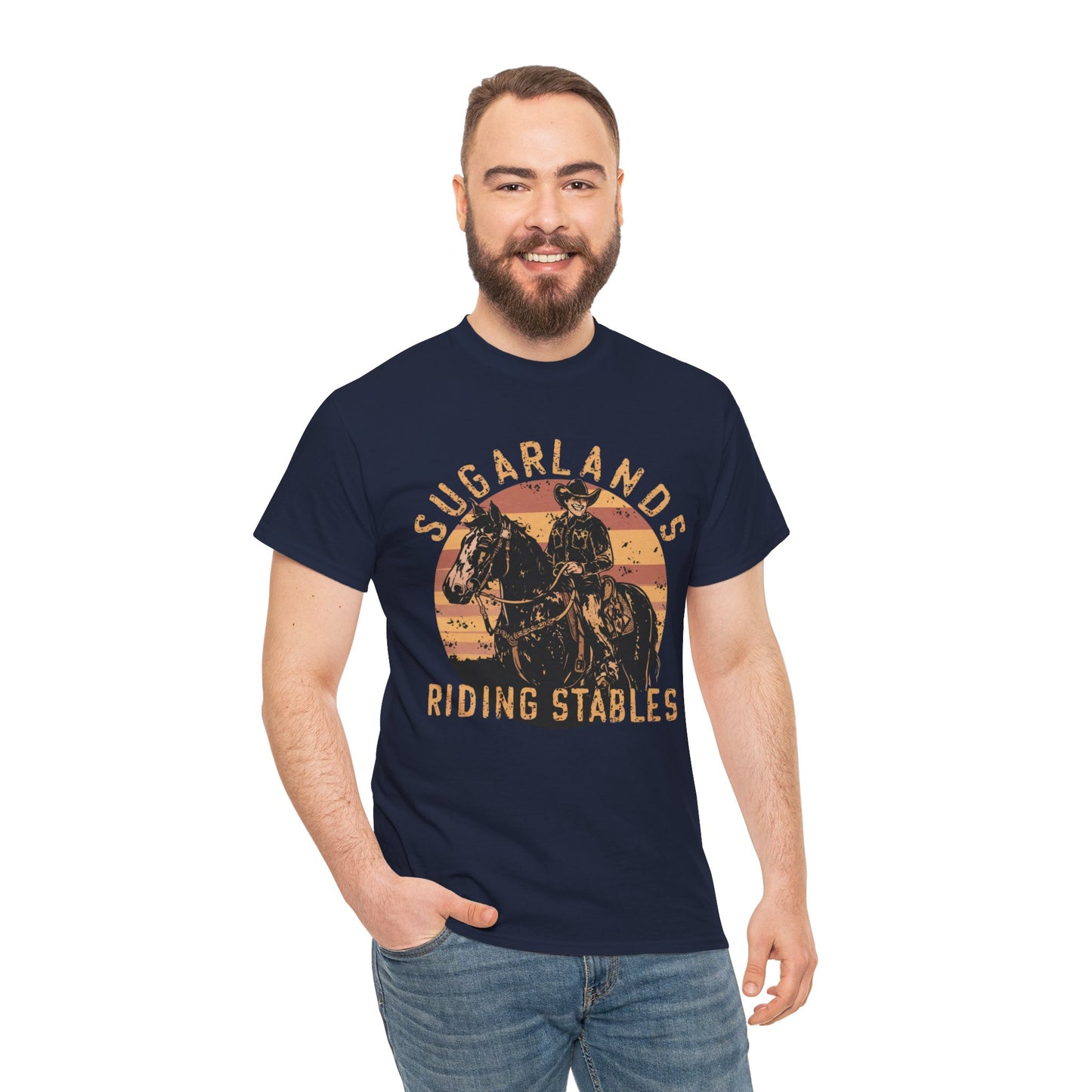 Sugarlands Riding Stables Cowboy Unisex Heavy Cotton Tee