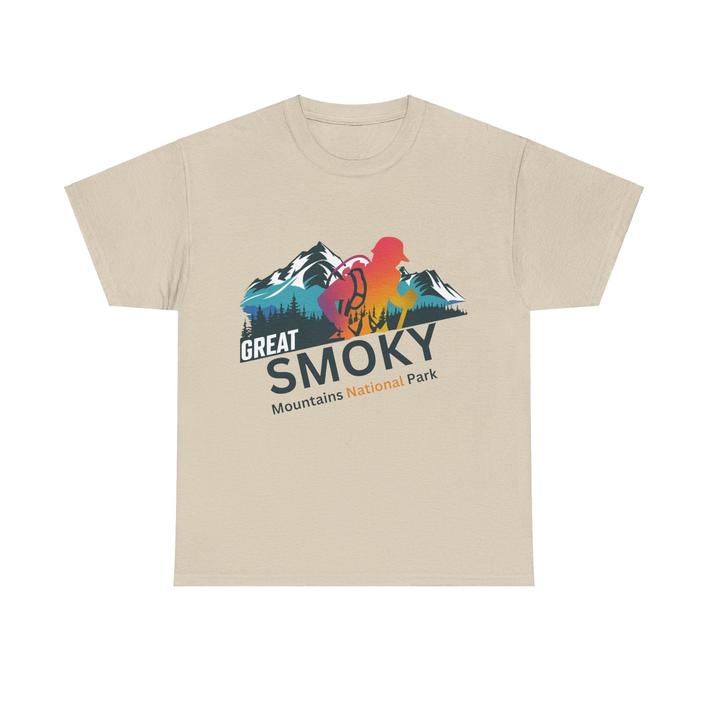 Great Smoky Mountains National Park Hiker Unisex Heavy Cotton Tee