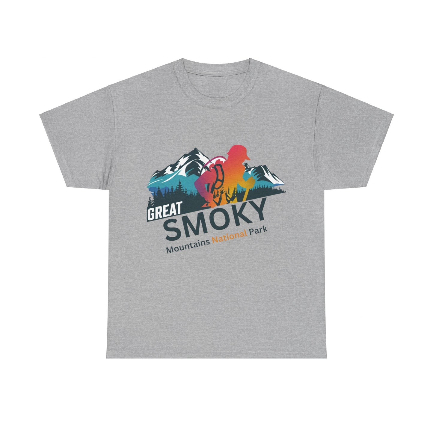 Great Smoky Mountains National Park Hiker Unisex Heavy Cotton Tee