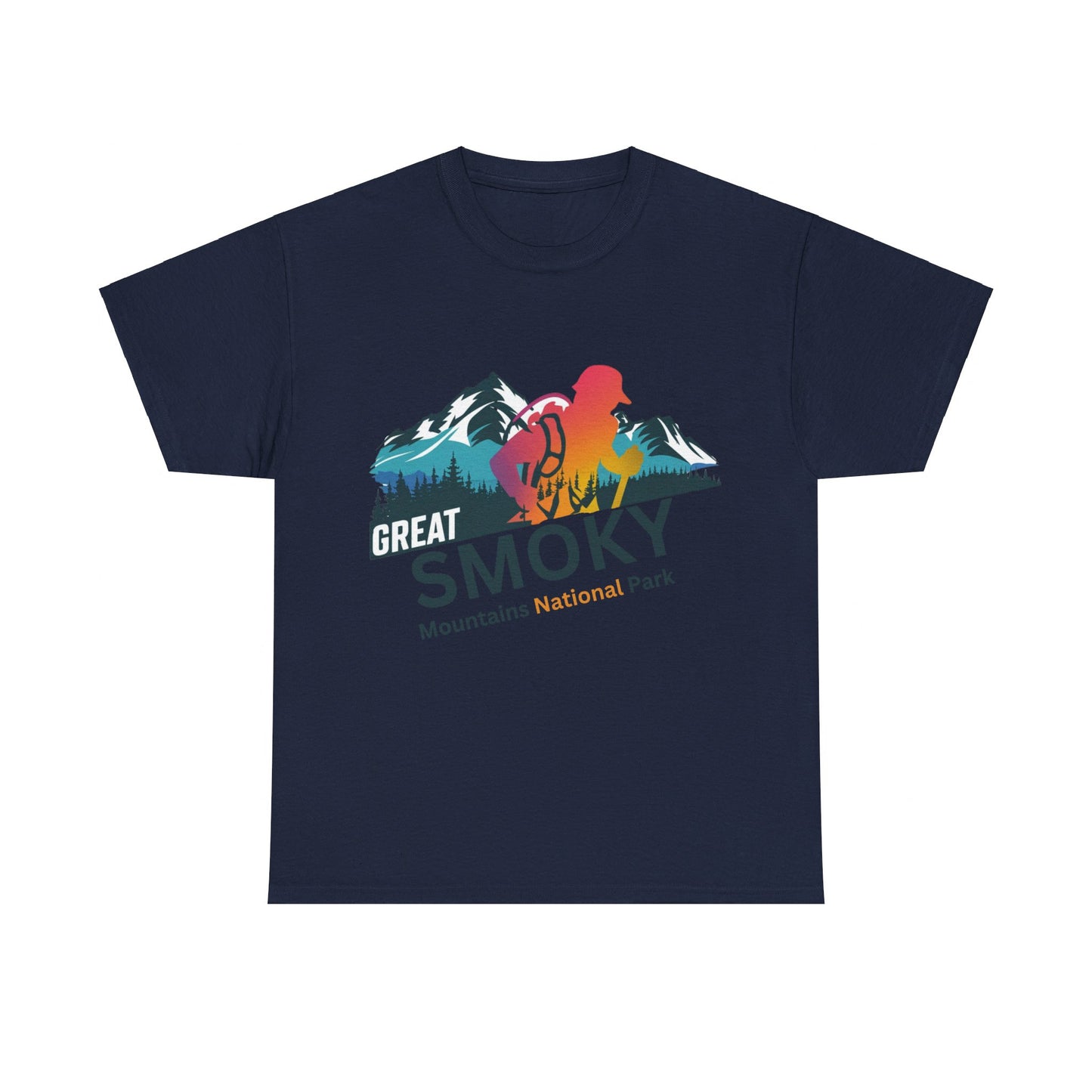 Great Smoky Mountains National Park Hiker Unisex Heavy Cotton Tee