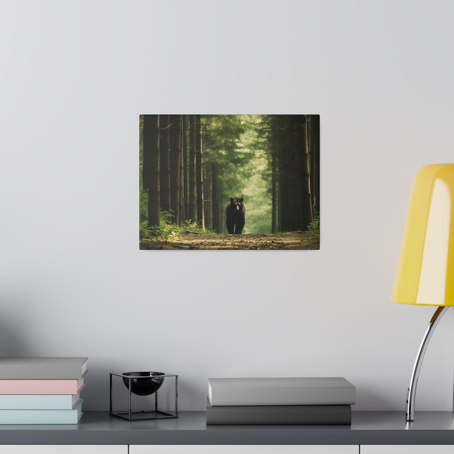 Great Smoky Mountains National Park Bear on Trail Matte Canvas, Stretched, 0.75"