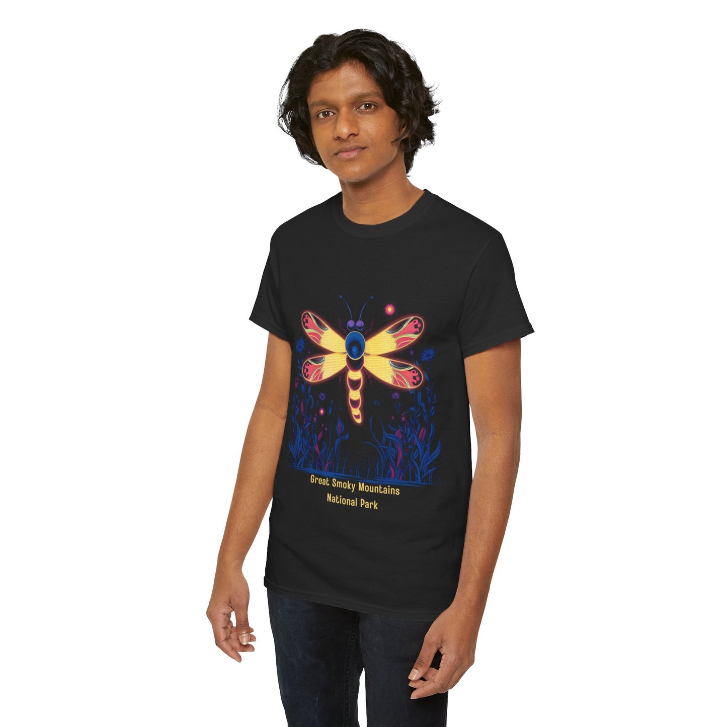 Great Smoky Mountains National Park Dragonfly, Unisex Heavy Cotton Tee